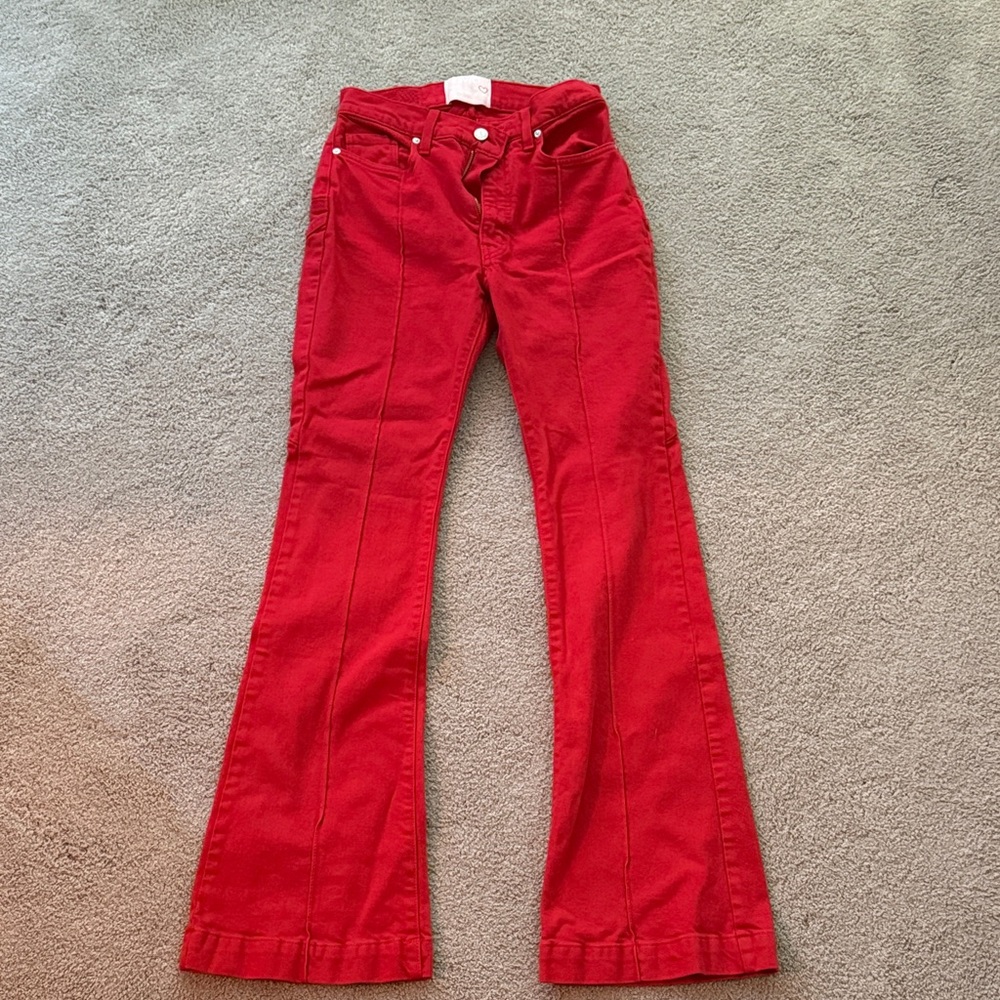 REVICE Red Flare & Wide Leg Jeans